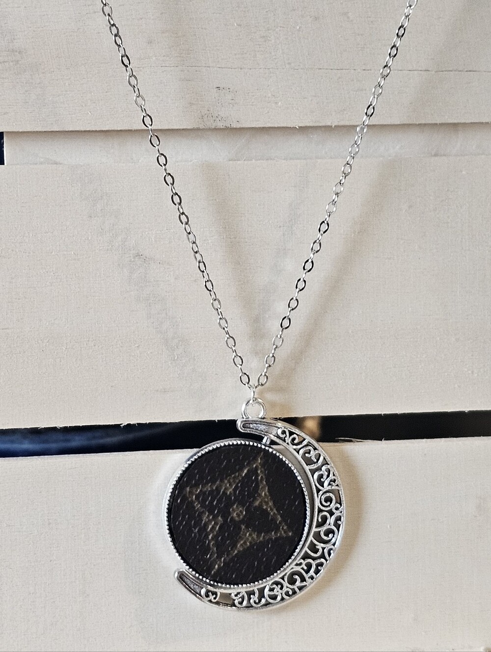 Louis Vuitton Pieces In Crescent Moon Pendant On Necklace - Picture 3 of 6